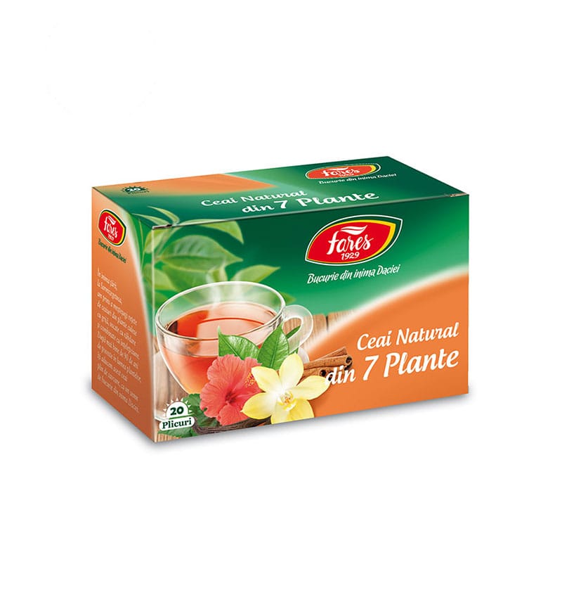 20 Plicuri Ceai Natural din 7 Plante - Fares 20 Plicuri Ceai Natural din 7 Plante - Fares