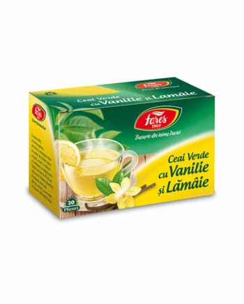 20 Plicuri Ceai Verde cu Vanilie si Lamaie - Fares