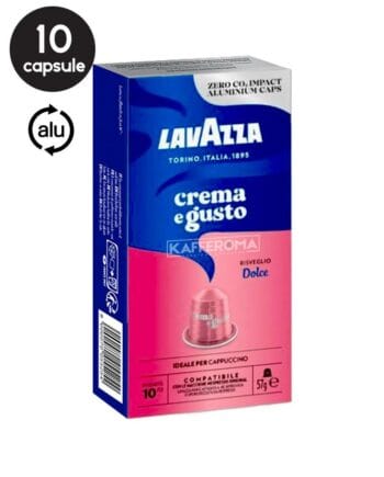 10 Capsule Aluminiu Lavazza Crema e Gusto Dolce – Compatibile Nespresso