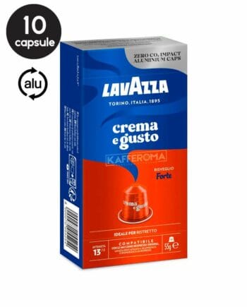 10 Capsule Aluminiu Lavazza Crema e Gusto Forte – Compatibile Nespresso
