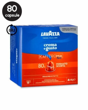 80 Capsule Aluminiu Lavazza Crema e Gusto Forte – Compatibile Nespresso