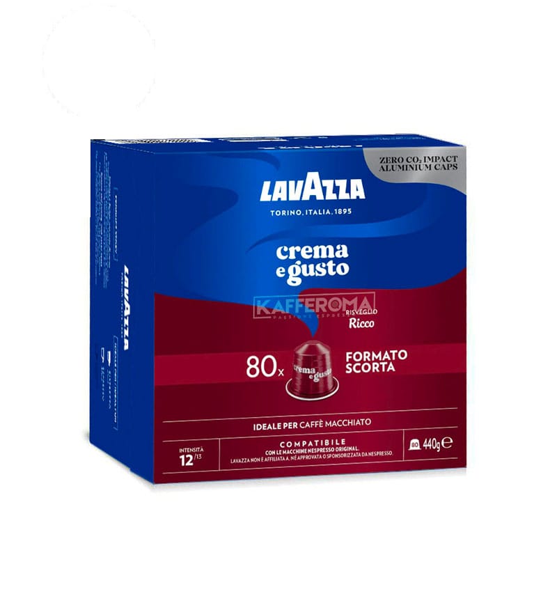 80 Capsule Aluminiu Lavazza Crema e Gusto Ricco – Compatibile Nespresso 80 Capsule Aluminiu Lavazza Crema e Gusto Ricco – Compatibile Nespresso
