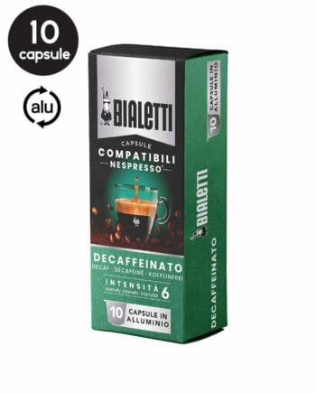 10 Capsule Bialetti Decaffeinato - Compatibile Nespresso 10 Capsule Bialetti Decaffeinato - Compatibile Nespresso