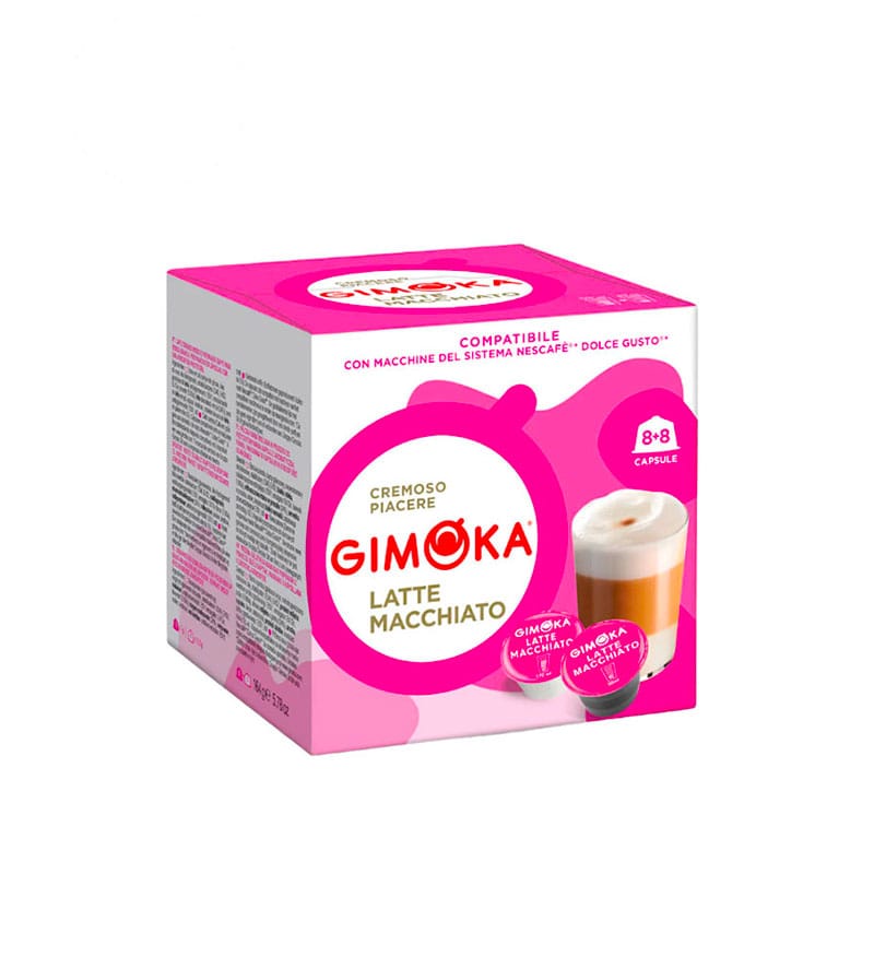 16 (8+8)Capsule Gimoka Latte Macchiato – Compatibile Dolce Gusto 16 (8+8)Capsule Gimoka Latte Macchiato – Compatibile Dolce Gusto