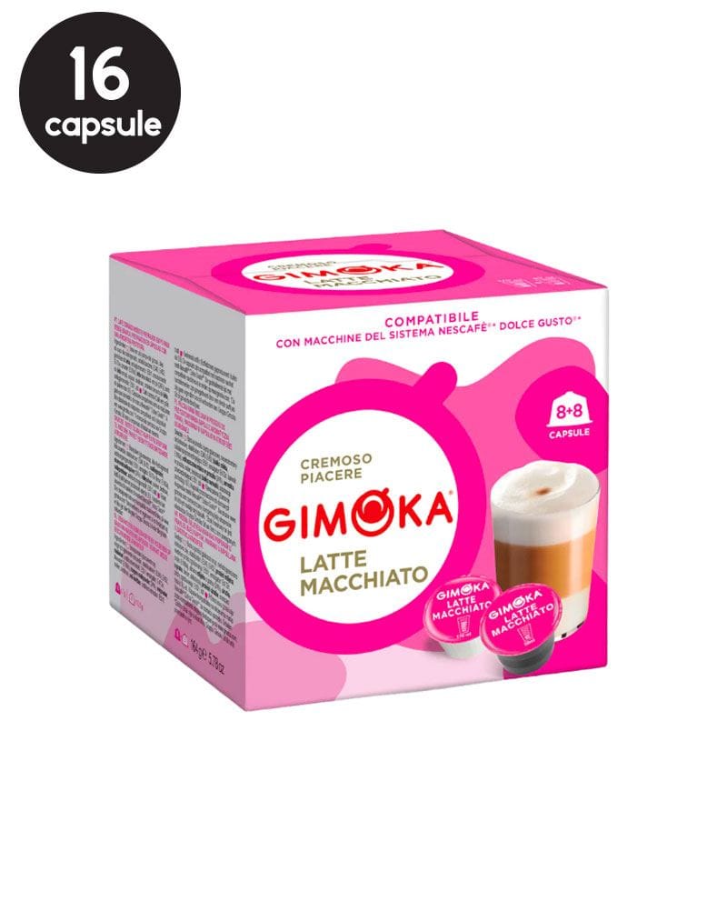 16 (8+8)Capsule Gimoka Latte Macchiato – Compatibile Dolce Gusto 16 (8+8)Capsule Gimoka Latte Macchiato – Compatibile Dolce Gusto