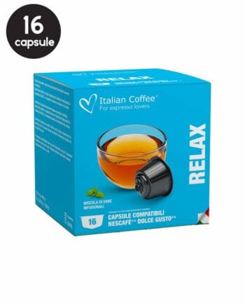 16 Capsule Italian Coffee Ceai Relax - Compatibile Dolce Gusto 16 Capsule Italian Coffee Ceai Relax - Compatibile Dolce Gusto