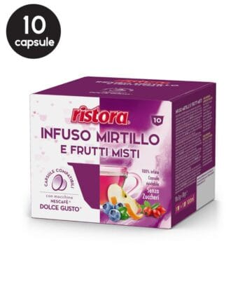 10 Capsule Ristora Ceai Afine si Fructe Mixte - Compatibile Dolce Gusto