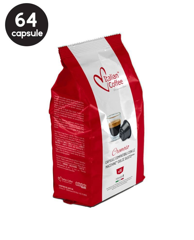 64 Capsule Italian Coffee Cremoso - Compatibile Dolce Gusto 64 Capsule Italian Coffee Cremoso - Compatibile Dolce Gusto