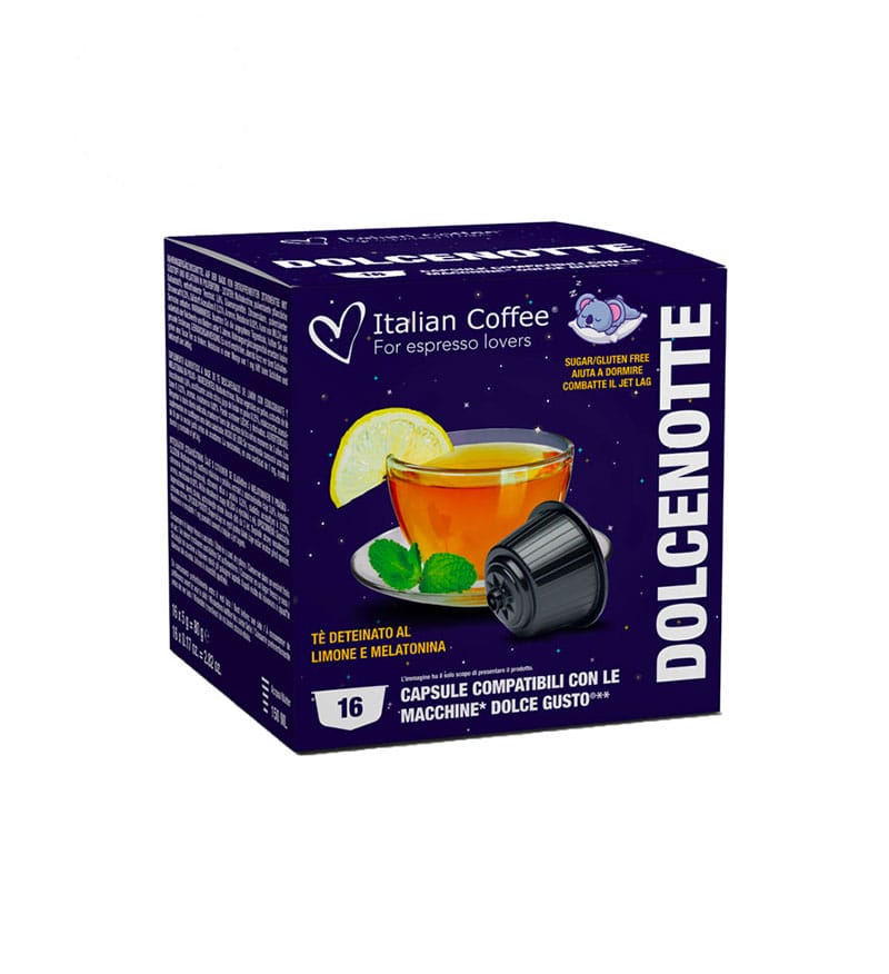 16 Capsule Italian Coffee Ceai DolceNotte - Compatibile Dolce Gusto 16 Capsule Italian Coffee Ceai DolceNotte - Compatibile Dolce Gusto