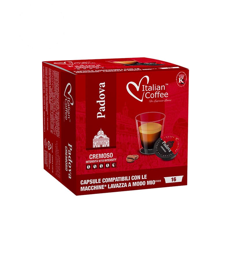 16 Capsule Italian Coffee Padova Cremoso - Compatibile A Modo Mio 16 Capsule Italian Coffee Padova Cremoso - Compatibile A Modo Mio
