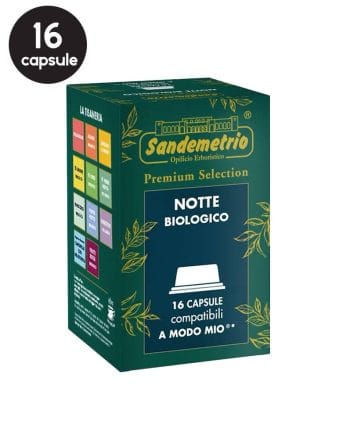 16 Capsule Sandemetrio Ceai Notte Biologico - Compatibile A Modo Mio