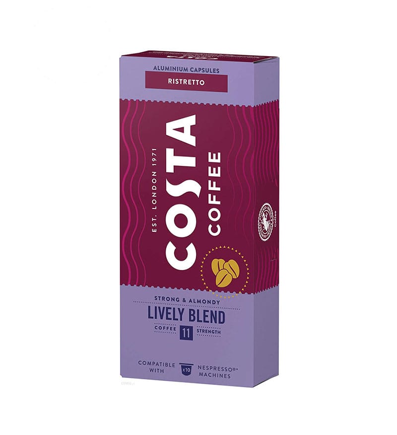 10 Capsule Aluminiu Costa Coffee Ristretto Lively Blend – Compatibile Nespresso 10 Capsule Aluminiu Costa Coffee Ristretto Lively Blend – Compatibile Nespresso
