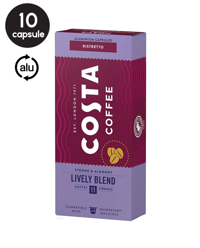 10 Capsule Aluminiu Costa Coffee Ristretto Lively Blend – Compatibile Nespresso 10 Capsule Aluminiu Costa Coffee Ristretto Lively Blend – Compatibile Nespresso
