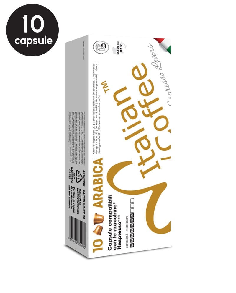 10 Capsule Italian Coffee Espresso Arabica – Compatibile Nespresso 10 Capsule Italian Coffee Espresso Arabica – Compatibile Nespresso