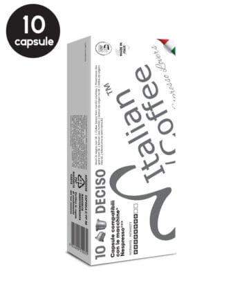 10 Capsule Italian Coffee Espresso Deciso – Compatibile Nespresso