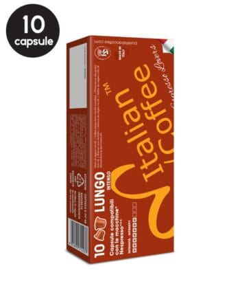 10 Capsule Italian Coffee Espresso Lungo – Compatibile Nespresso