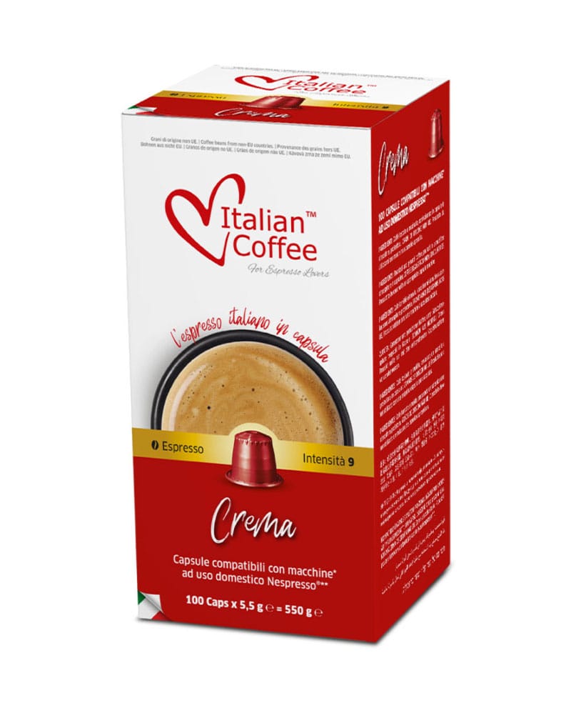 100 Capsule Italian Coffee Espresso Crema – Compatibile Nespresso 100 Capsule Italian Coffee Espresso Crema – Compatibile Nespresso
