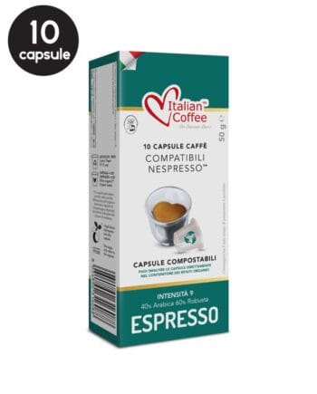 10 Capsule Italian Coffee Espresso – Compatibile Nespresso