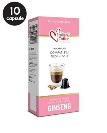 10 Capsule Italian Coffee Ginseng Dolce – Compatibile Nespresso