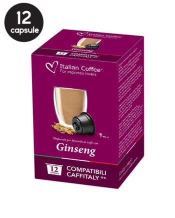 12 Capsule Italian Coffee Ginseng – Compatibile Cafissimo / Caffitaly / BeanZ (Box) 12 Capsule Italian Coffee Ginseng – Compatibile Cafissimo / Caffitaly / BeanZ (Box)