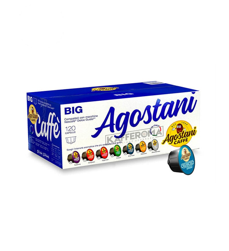 120 Capsule Agostani Caffe Espresso Cremoso - Compatibile Dolce Gusto 120 Capsule Agostani Caffe Espresso Cremoso - Compatibile Dolce Gusto