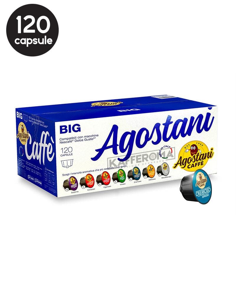 120 Capsule Agostani Caffe Espresso Cremoso - Compatibile Dolce Gusto 120 Capsule Agostani Caffe Espresso Cremoso - Compatibile Dolce Gusto