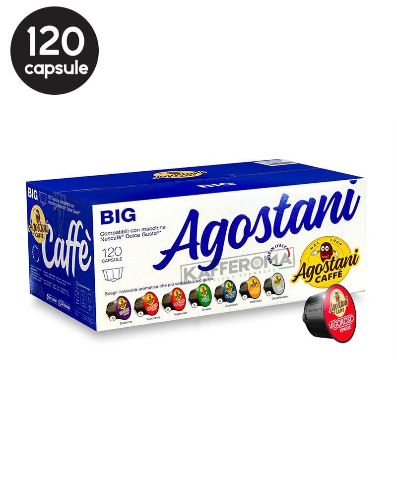 120 Capsule Agostani Caffe Espresso Vigoroso - Compatibile Dolce Gusto 120 Capsule Agostani Caffe Espresso Vigoroso - Compatibile Dolce Gusto