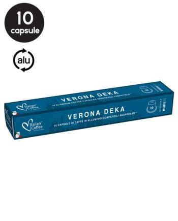10 Capsule Aluminiu Italian Coffee Verona Decafeinato – Compatibile Nespresso