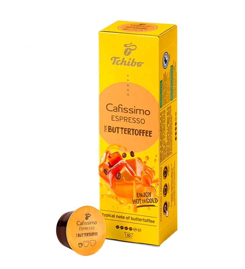10 Capsule Tchibo Cafissimo Espresso Buttertoffee 10 Capsule Tchibo Cafissimo Espresso Buttertoffee