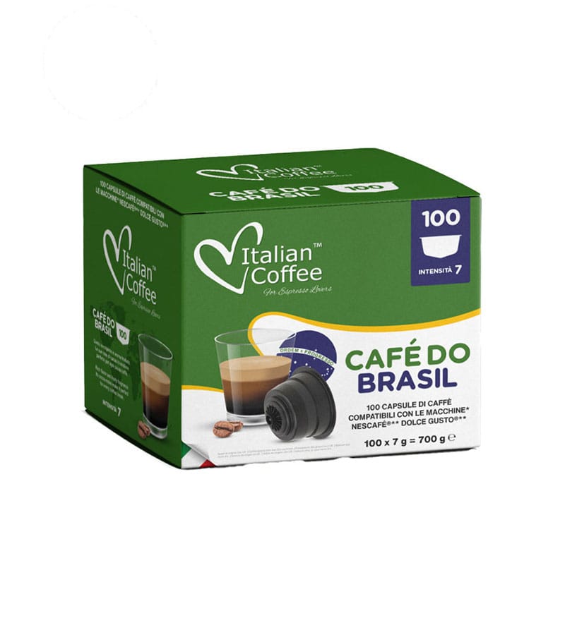 100 Capsule Italian Coffee Brasil - Compatibile Dolce Gusto 100 Capsule Italian Coffee Brasil - Compatibile Dolce Gusto