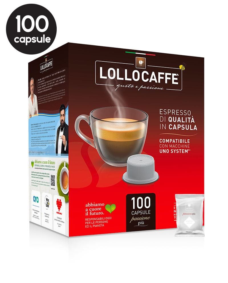 100 Capsule Lollo Caffe Miscela Argento – Compatibile Uno System 100 Capsule Lollo Caffe Miscela Argento – Compatibile Uno System