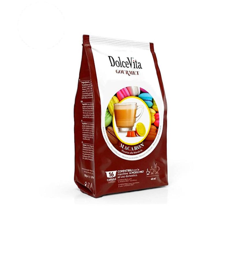 16 Capsule DolceVita Macaron - Compatibile A Modo Mio 16 Capsule DolceVita Macaron - Compatibile A Modo Mio