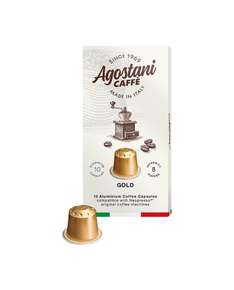 10 Capsule Aluminiu Agostani Gold - Compatibile Nespresso 10 Capsule Aluminiu Agostani Gold - Compatibile Nespresso
