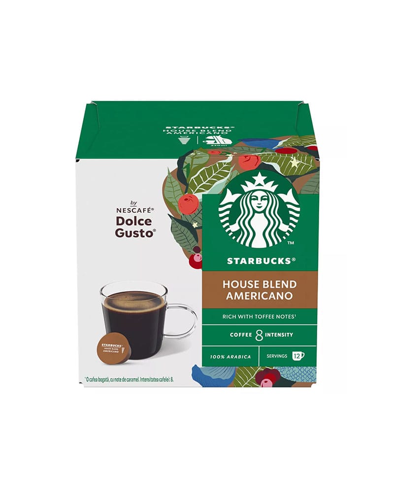 12 Capsule Starbucks House Blend Americano – Compatibile Dolce Gusto 12 Capsule Starbucks House Blend Americano – Compatibile Dolce Gusto