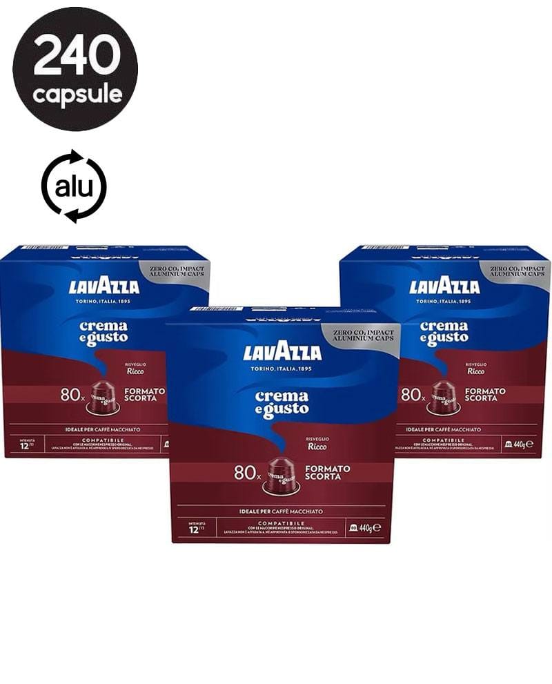 240 Capsule Aluminiu Lavazza Crema e Gusto Ricco – Compatibile Nespresso 240 Capsule Aluminiu Lavazza Crema e Gusto Ricco – Compatibile Nespresso