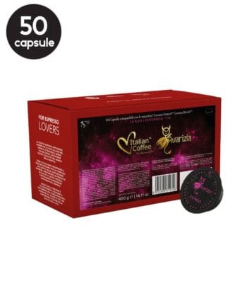 50 Capsule Italian Coffee Espresso Avarizia - Compatibile Lavazza Firma