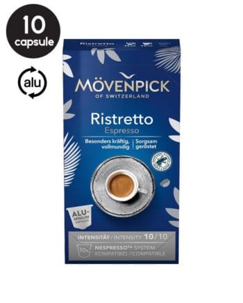10 Capsule Aluminiu Movenpick Espresso Ristretto - Compatibile Nespresso (BBD - 24.07.2026)