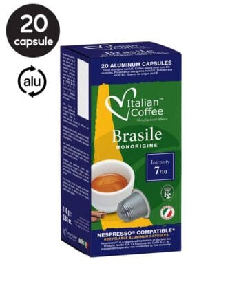 20 Capsule Italian Coffee Espresso Brasile – Compatibile Nespresso