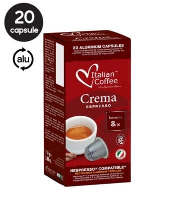 20 Capsule Italian Coffee Espresso Crema – Compatibile Nespresso