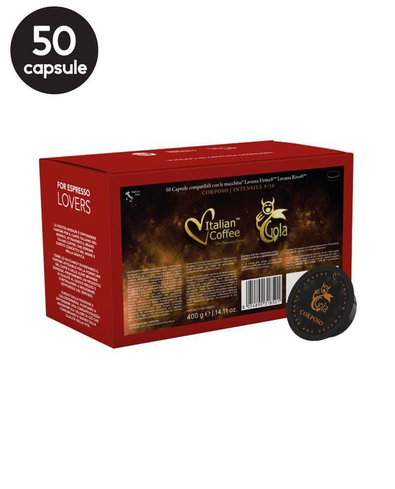 50 Capsule Italian Coffee Espresso Gola - Compatibile Lavazza Firma 50 Capsule Italian Coffee Espresso Gola - Compatibile Lavazza Firma