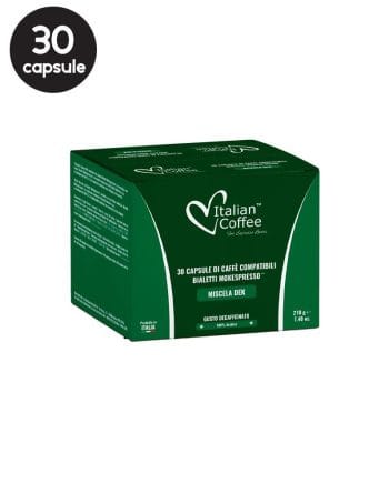 30 Capsule Italian Coffee Miscela Dek - Compatibile Bialetti 30 Capsule Italian Coffee Miscela Dek - Compatibile Bialetti