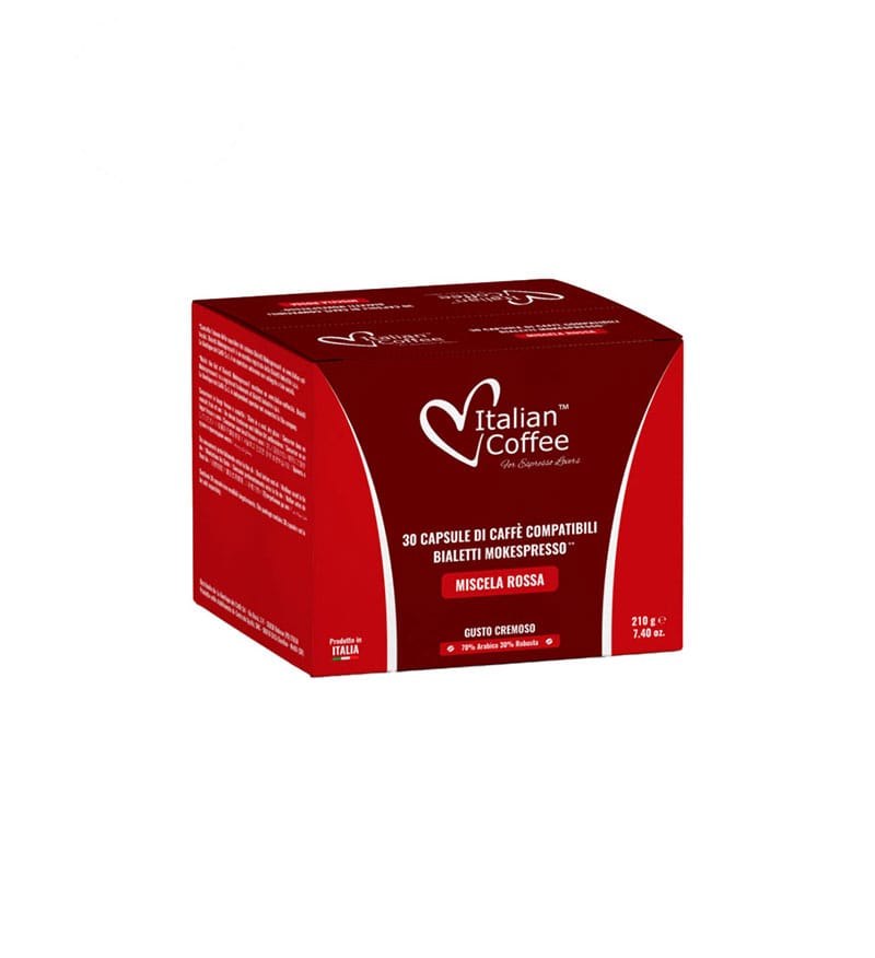 30 Capsule Italian Coffee Miscela Rossa - Compatibile Bialetti 30 Capsule Italian Coffee Miscela Rossa - Compatibile Bialetti