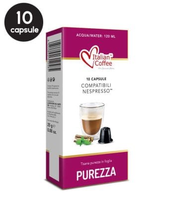 10 Capsule Italian Coffee Purezza Ceai de Plante – Compatibile Nespresso