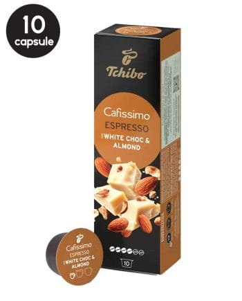 10 Capsule Tchibo Cafissimo Ciocolata Alba si Migdale 10 Capsule Tchibo Cafissimo Ciocolata Alba si Migdale