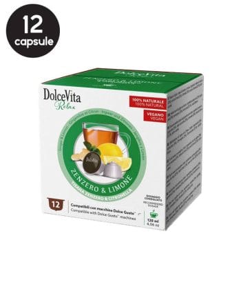 12 Capsule DolceVita Ceai Ghimbir si Lamaie - Compatibile Dolce Gusto