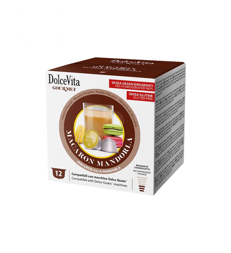 12 Capsule DolceVita Macaron Alla Mandorla - Compatibile Dolce Gusto 12 Capsule DolceVita Macaron Alla Mandorla - Compatibile Dolce Gusto