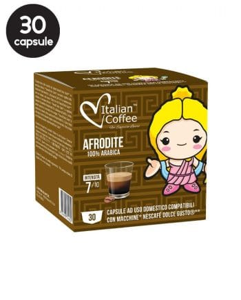 30 Capsule Italian Coffee Afrodite 100% Arabica - Compatibile Dolce Gusto
