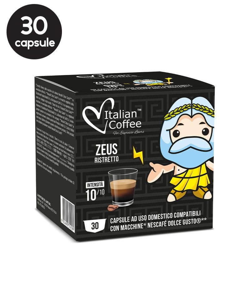 30 Capsule Italian Coffee Zeus Ristretto - Compatibile Dolce Gusto 30 Capsule Italian Coffee Zeus Ristretto - Compatibile Dolce Gusto