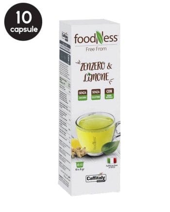 10 Capsule FoodNess Ceai Ghimbir si Lamaie - Compatibile Cafissimo / Caffitaly / BeanZ 10 Capsule FoodNess Ceai Ghimbir si Lamaie - Compatibile Cafissimo / Caffitaly / BeanZ