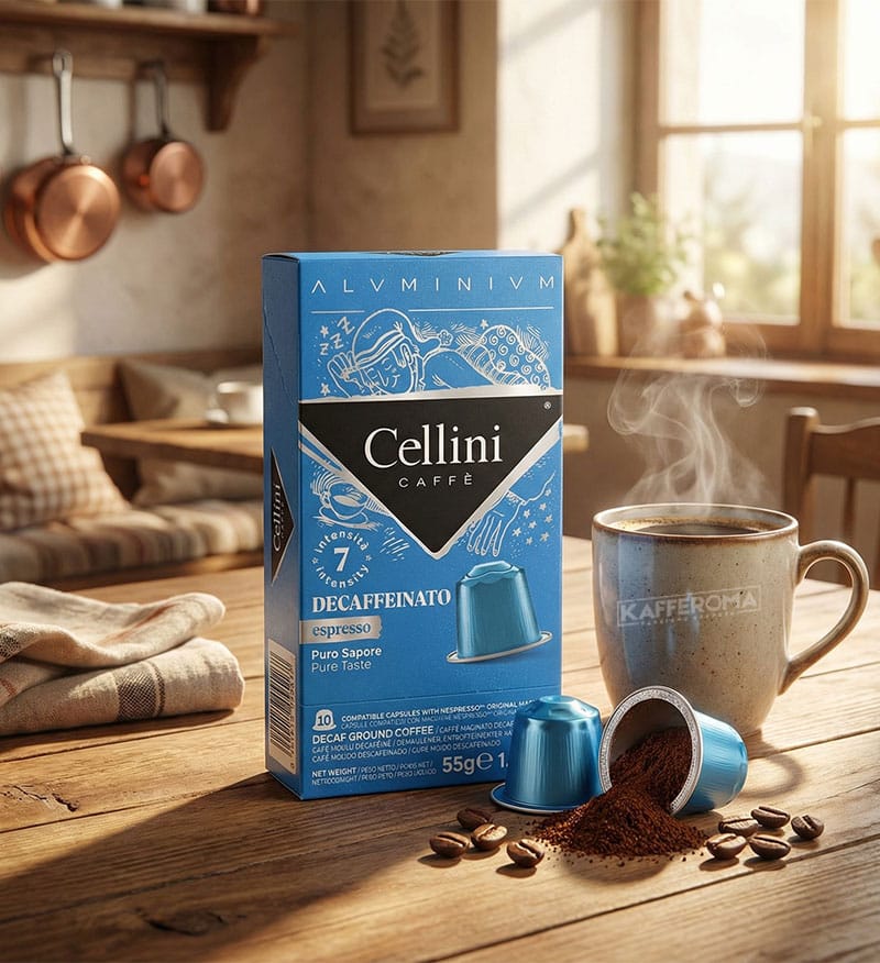 10 Capsule Aluminiu Cellini Espresso Decaffeinato – Compatibile Nespresso 10 Capsule Aluminiu Cellini Espresso Decaffeinato – Compatibile Nespresso